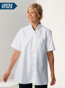 WearGuard® Maternity Short-Sleeve Ultimate Oxford Work Shirt