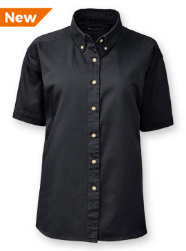 Women's Short-Sleeve Cotton Twill Shirt