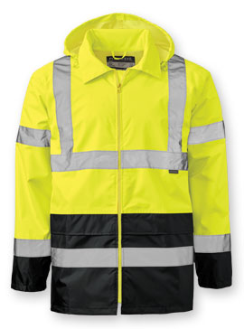 Class 3 High-Visibility Colorblock Rain Jacket