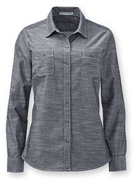 Women's Long-Sleeve Slub Chambray Shirt