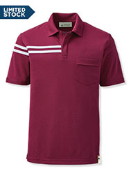 Eco REPREVE® Short-Sleeve Half-Stripe Polo