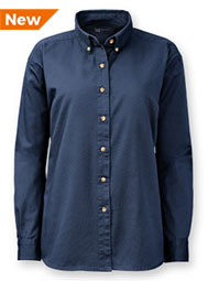 Women's Long-Sleeve Cotton Twill Shirt